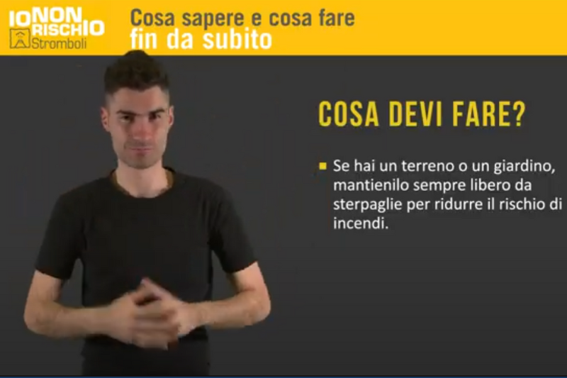 Io non rischio Stromboli in LIS - Cosa sapere e cosa fare fin da subito